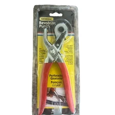 General Revolving Punch Pliers Tool Heavy Duty for Leather Plastic Rubber Canvas
