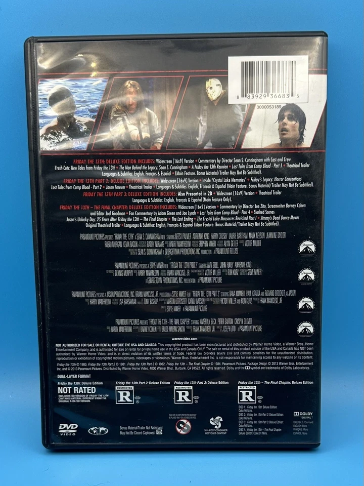 Friday The 13th 1-4 Deluxe Editions - Image 2 of 4