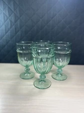 3 Libbey Duratuff Gibraltar Spanish Green 7" Iced Tea Glasses USA