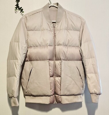 LULULEMON Roam Far Waterproof Wool Down Bomber Dual Jacket Sz 8 Porcelain Pink