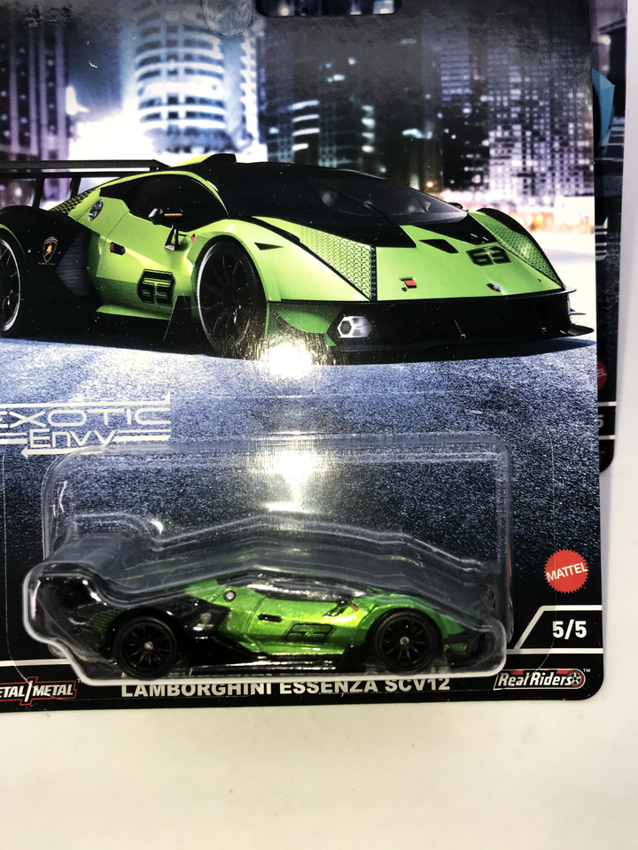 Hot Wheels Car Culture Exotic Envy Set - 4 Diecast Cars Bundle (2022 Release)