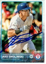 Jake Smolinski Texas Rangers 2015 Topps Signed Card