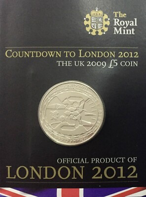 London 2012 Olympic £5 Coins - BUNC British Five Pound Coin - 2009