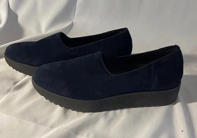 Peter Kaiser Dariana 40,5 Damen Dunkelblau Stretch Wildleder Plateau 4cm Slipper - Bild 2 von 4