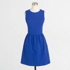 J. Crew Factory Pleated Ponte Sleeveless Dress Cobalt Blue Women’s Size XXS