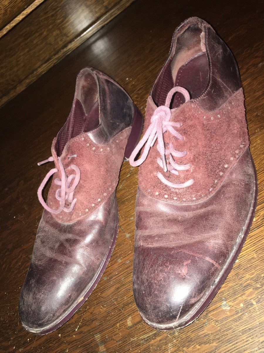 Cole Haan Mens Oxfords Dress Shoes Brown With Burgundy  display picture 1