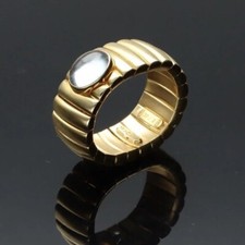 ANELLO💫♥️💫TUBOGAS SIGNORETTI CON ACQUAMARINA  IN ORO GIALLO 750/1000, 18KT.