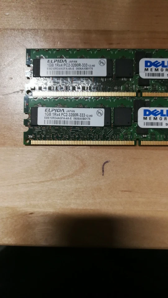 Pair of Elpida 1GB DDR2 RAM Memory Module- EBE10RD4AGFA-4A-E FREE SHIPPING. - Image 2 of 4