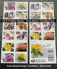 New Book of 20 Stamps – “Snowy Beauty” – Seasonal Invitation Stamps – 2022