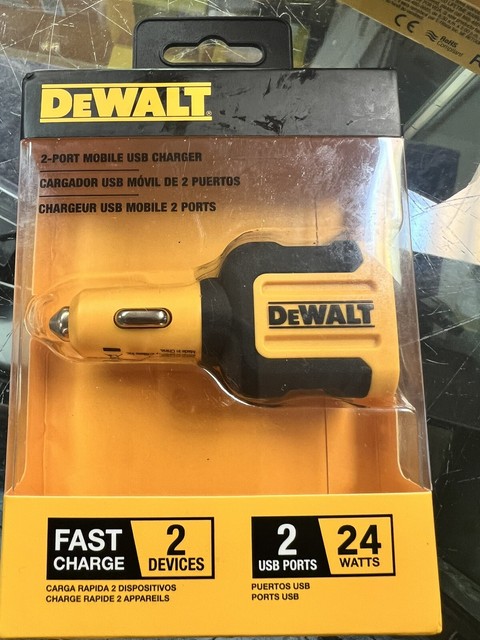 DeWalt 2 Port USB Charger 24 Watt 2-Port FAST CHARGE (DXMA1419008) DeWalt 2 Port USB Charger 24 Watt 2-Port FAST CHARGE (DXMA1419008)