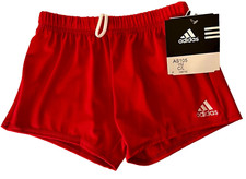 ADIDAS GK BOYS LARGE COMPETITION SHORTS RED N/S GYMNASTICS RUNNING GYM SZ L NWT