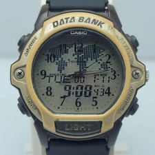 CASIO DATA BANK TWINCEPtT QUARTZ ABX-23 MODULE 2358 ANA-DIGI VINTAGE MEN’S WATCH