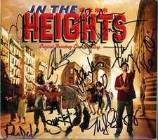 "In the Heights" Broadway Cast AUTOGRAPH Signed CD - Lin Manuel Miranda +10 ACOA