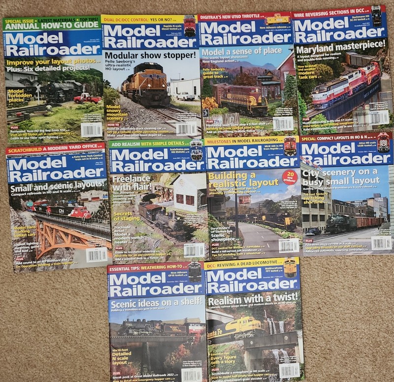 Lot of 10 MODEL RAILROADER Magazine YEAR 2021 Train, Layouts, Railroads +