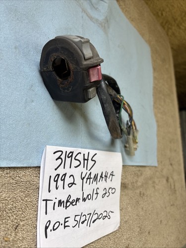 1992 Yamaha Timberwolf 250 Headlight Switch Kill Switch OEM 319 - Picture 3 of 11