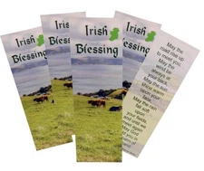 5 Pack Irish Blessing Bookmark Classic Holy Card Prayer of Ireland on Back