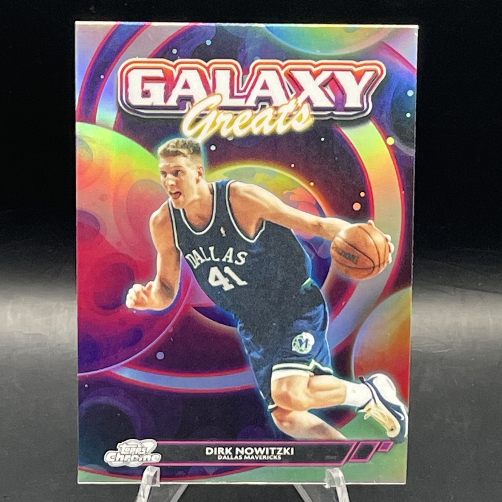 2025-26 Topps Cosmic Chrome Galaxy Greats Refractor #GG-3 Dirk Nowitzki
