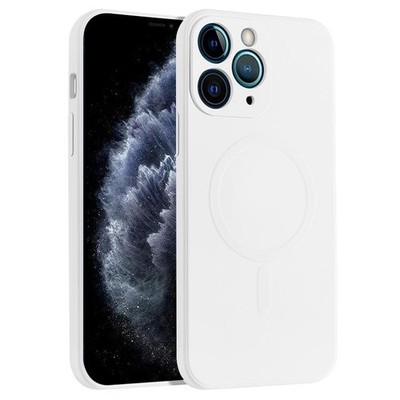 Magsafe Flüssigsilikon Full Case Hülle für iPhone 11 Pro Max (Weiß