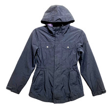 The North Face Rain Jacket Girls 10-12 Gray Hooded Ligthweight Dry Vent