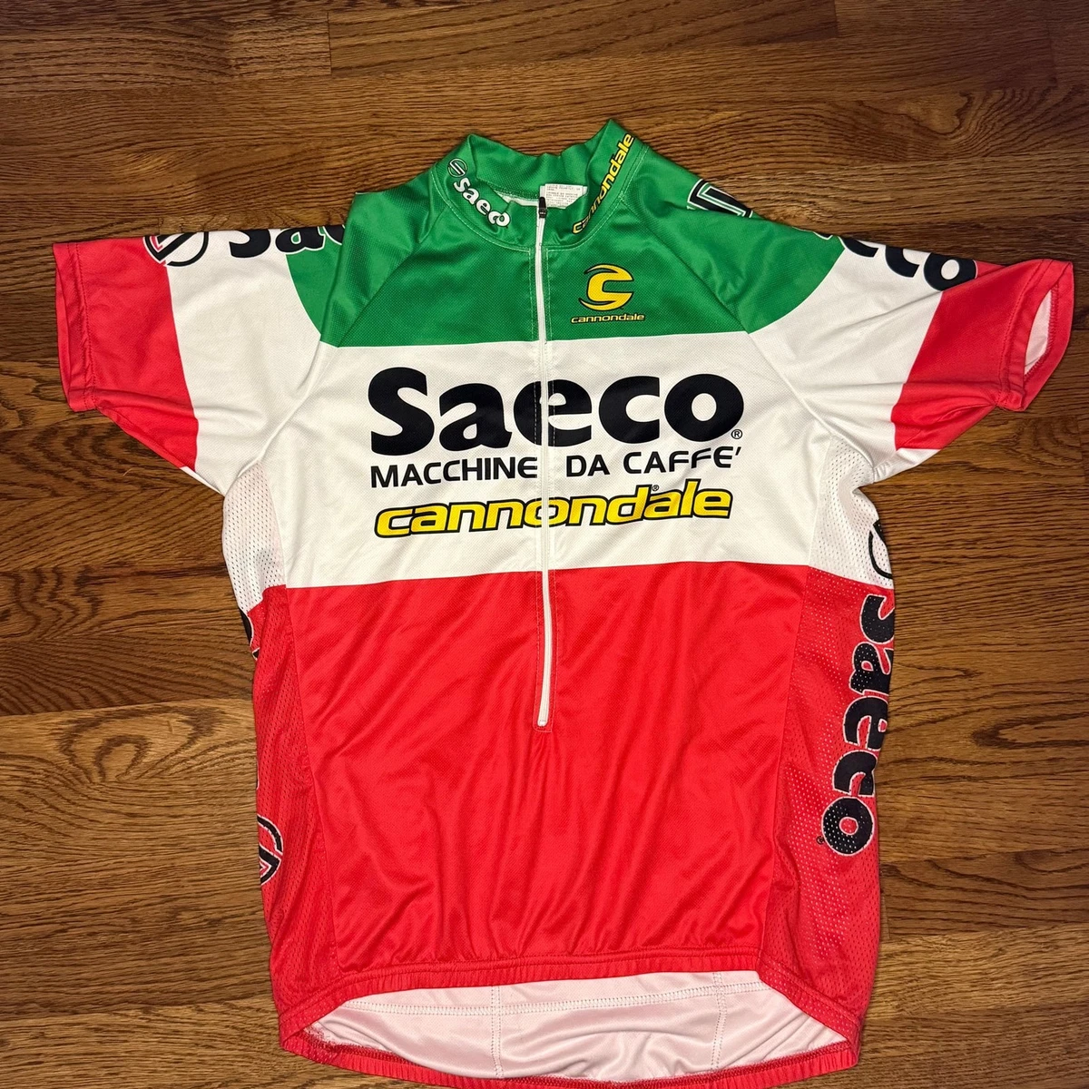 Maillot Cyclisme SAECO Cannondale – Jersey Vélo Vintage – TBE – Occasion
