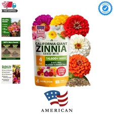 Zinnia Seeds for 2026 - California Giant Mix - 14,600+ 4 oz Plant Wildflower ... 188.76 per gallon