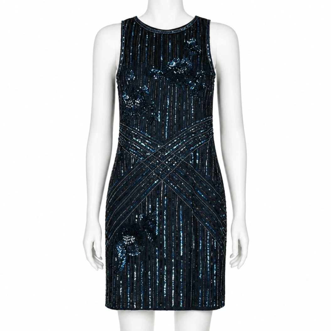 parker blue beaded dress Dresses for Women for sale Featuring a retro paisley aprilflash25 Ripped Denim Dress Size:32X32