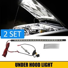 2x White Led Under Hood Light Strip Waterproof For Suv Truck Wautomatic Onoff 2x White Led Under Hood Light Strip Waterproof For Suv Truck Wautomatic Onoff