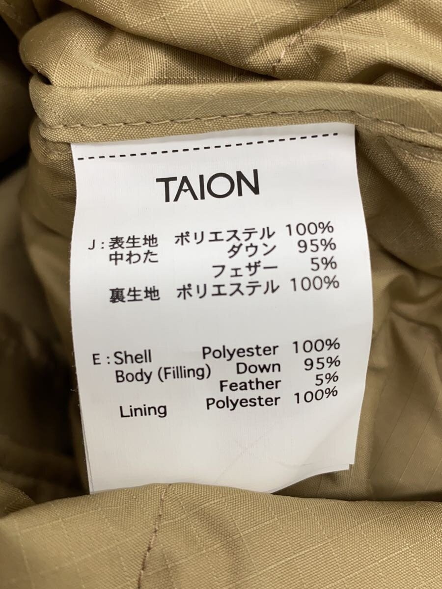 TAION◆Down jacket/one/polyester/BEG - image 4