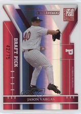 2004 Donruss Elite Extra Edition Aspirations Die-Cut 42/75 Jason Vargas #337 a2f