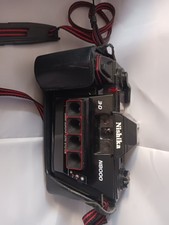 Nishika N8000 fotocamera pellicola 3D 35 mm con custodia + flash doppia luce 3000 in scatola