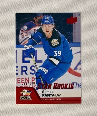 2020-21 Upper Deck /100 AHL Star Rookies Sampo Ranta #166 Exclusives RC SP