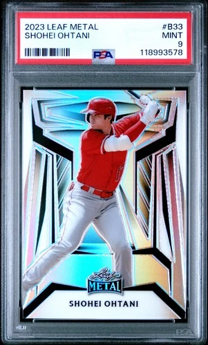 2023 Leaf Metal #B33 Shohei Ohtani Rare 51/189 PSA 9