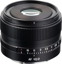 TTArtisan AF 40mm F2.0 Auto Focus Full Frame Prime Lens for Sony E-Mount Cameras
