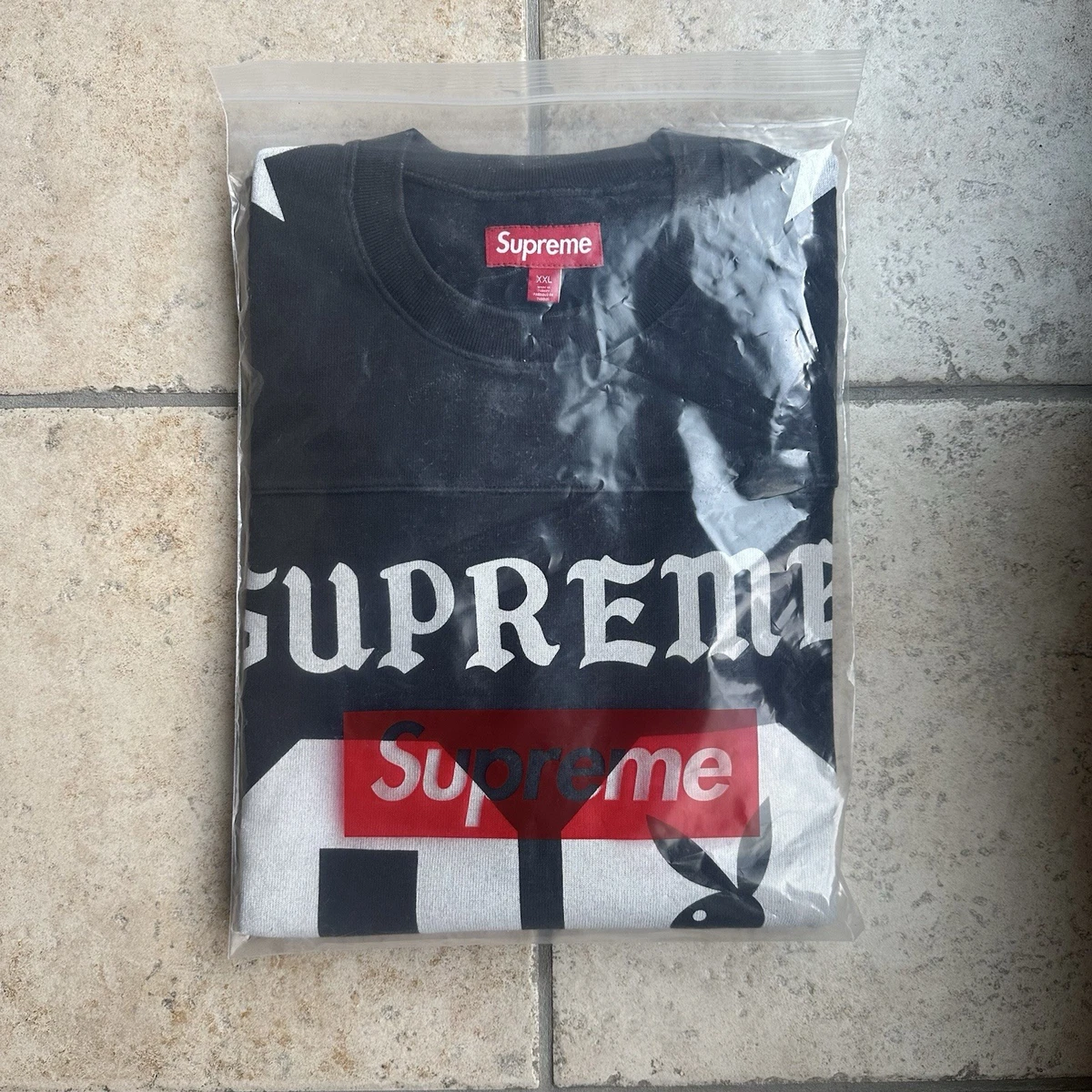 Supreme Playboy L/S Football Top Black Size XXL Brand New In Hand