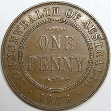 1933 Australia 1 Penny (Lot#1)