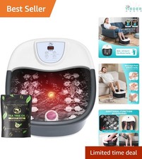 Foot Spa With Heat Vibration Bubbles Massage Rollers Pedicure Relaxation