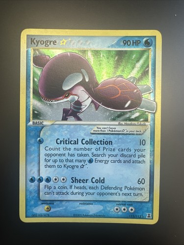 Pokemon Kyogre Gold Star EX Delta Species 112/113 Holo LP A