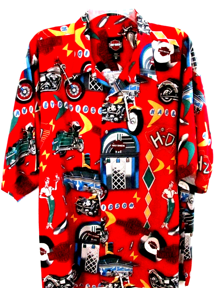 Authentic HARLEY DAVIDSON Button Front Shirt AWSO… - image 1