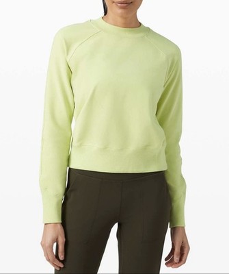 Lululemon Ready To Roll Lemon Vibe Crew Yellow Green Color Size 8