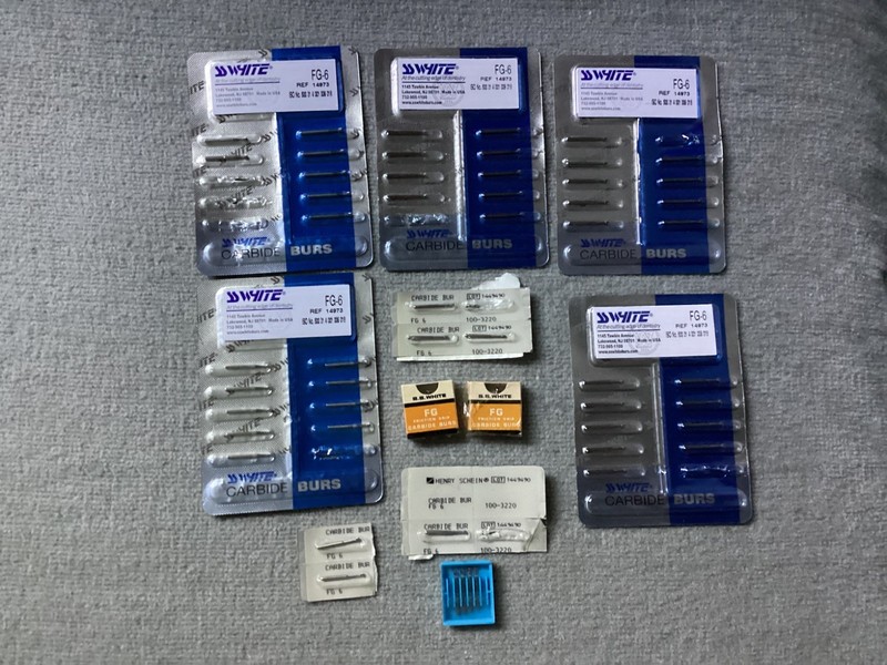 SS White & Henry Schein FG 6 Round Burs 55 Total Burs