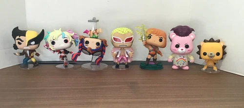 Lot of (7) Funko Pop! Anime Marvel DC and Television Funko Pop! Loose OOB Lot