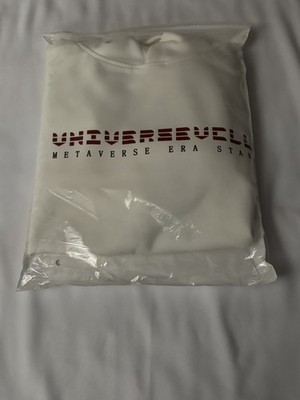 VVVC Hoodie Mens Size S White New Metaverse Era Universevclub Graphic Sweatshirt