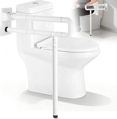 Flip Up Handicap Haltegriff, Hybodies Wandmontage Faltbar WC Sicherheitsgeländer mit