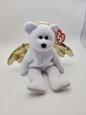 Ty Beanie Babies Halo II the Angel Bear Gold Wings Brand New MINT