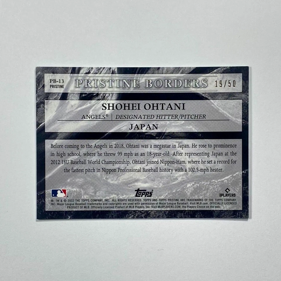 Limited to 50 pieces Shohei Ohtani 2022 Topps Pristine Borders - Image 2 of 2