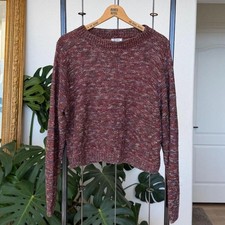 Susina Womens M Multicolor Marled Knit Sweater Pullover Made in USA