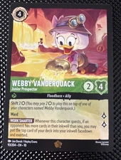 Lorcana- Webby Vanderquack- Junior Prospector- 93/224- Whispers in the Well - NM