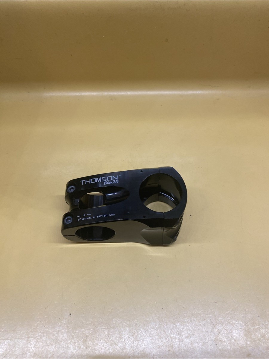 Black Thomson Elite X4 Aluminum 50mm x 31.8mm x 0 x 1-1/8in