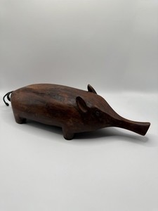 Vintage Primitive Wood Pig