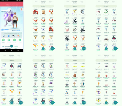 Pokémon Acc Go - Lvl60 - 14 Shiny - 70 Legendary